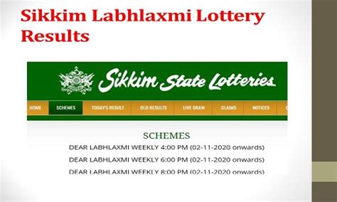 labhlaxmi lottery result today 4pm live 8pm|Sikkim State Lotteries.